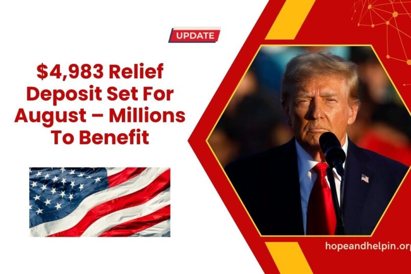 $4,983 Relief Deposit Set For August – Millions To Benefit, Check Eligibility & Payment Dates